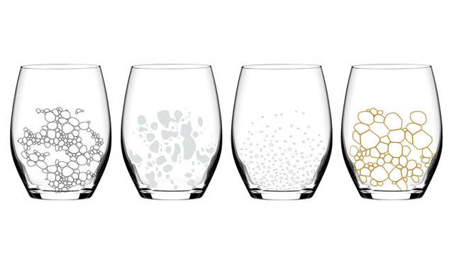 <strong>italesse｜イタレッセ</strong>　グラス VERTICAL（バーティカル） パーティー リキッドパターン 420cc 各2100円