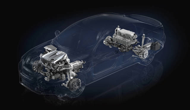 <strong>Lexus GS450h｜レクサス GS450h</strong>　電気式無段変速トランスミッションをふくむ、ハイブリッド動力系