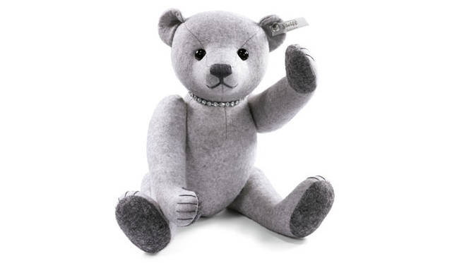 <strong>Steiff｜シュタイフ</strong>　フェルト テディベア（ライトグレー）（素材｜ウールフェルト、32cm）1万9425円