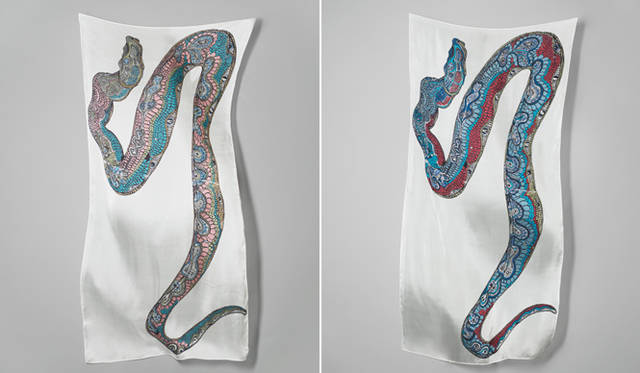 <strong>BYREDO│バレード</strong>　パリの気鋭アートディレクターデュオ「M/M Paris」が書き下ろしたイラストのスカーフは香水の名前にちなみ7色展開