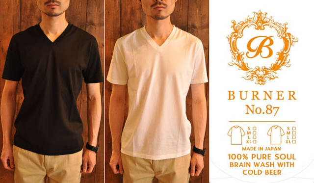 <strong>BURNER｜バーナー</strong>　バーナー ベーシック クルー&Vネック Tシャツ　各7140円