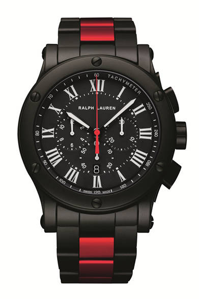 <strong>RALPH LAUREN│ラルフ ローレン</strong> スポーティング クロノグラフ モデル セラミック 45mm レッド  レーシング ストライプ　68万400円