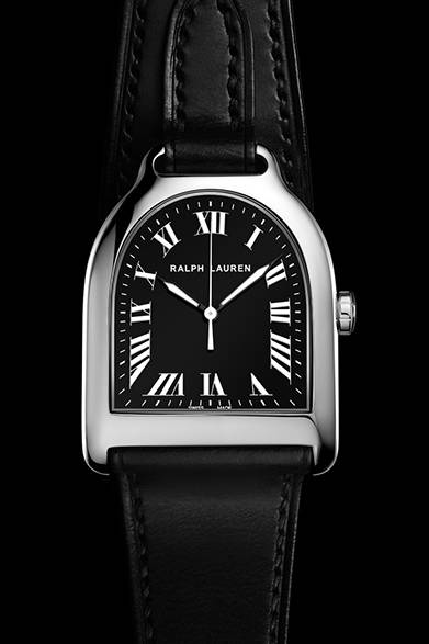 <strong>RALPH LAUREN│ラルフ ローレン</strong>　スティラップ ミディアムモデル ステンレススチール 黒文字盤 46万9350円