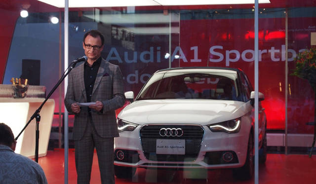 <strong>A1 Shop Terrace Tokyo</strong><br />アウディジャパンCCO アダム・パスタナック氏による開幕のスピーチ