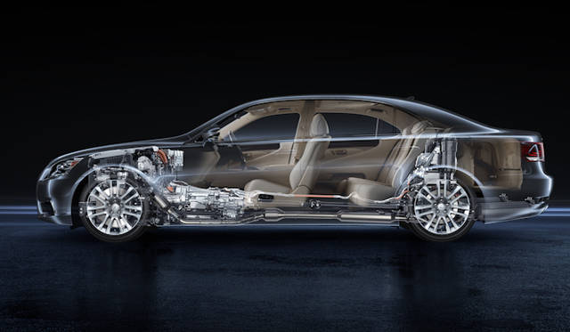 <strong>LEXUS LS600h｜レクサス LS600h</strong>　ボディの透視図