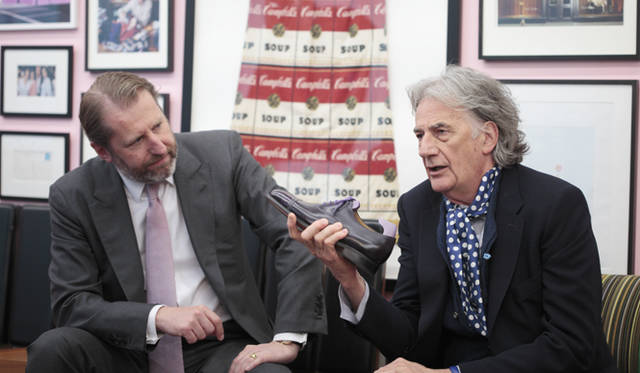 　ポール・スミス氏（右）とギョーム・ドゥ・セーヌ氏（左）　WESTBOURNEとともに