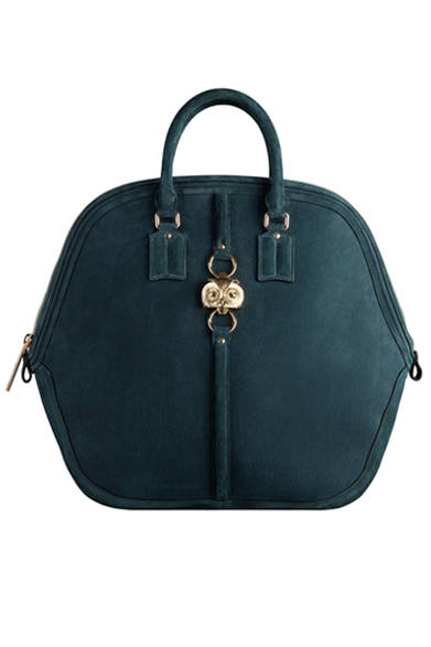 <strong>BURBERRY│バーバリー</strong>　バーバリー・オーチャード（ヌバック・インディゴグリーン ）[W39×H34×D15cm] 19万9500円