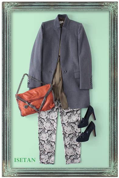 エレガントでマニッシュな雰囲気漂うコートには女性らしいブラウスや柔らかい素材を組み合わせ、“グラマラス　マスキュリン”を体現して。<br /><br />伊勢丹新宿店<br />東京都新宿区新宿3-14-1<br />Tel. 03-3352-1111[大代表]