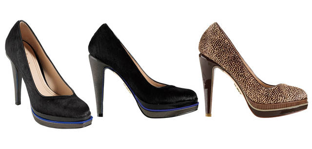 <strong>COLE HAAN｜コール ハーン</strong><br />モードな着こなしに似合う、「チェルシー ダブルプラットフォーム パンプ」。ブラックソリッドヘアカーフに、チェスナットミニスノーヘアカーフの2種類。各[H12cm] 7万5600円