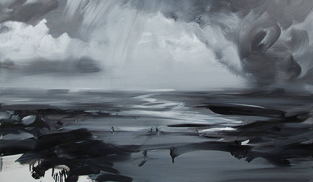 <strong>ショナ・トレスコット展</strong>　Black Carbon 2 2012 Oil on canvas 100x130cm