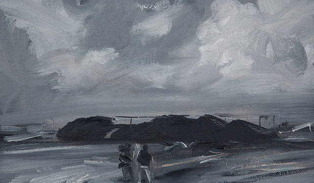 <strong>ショナ・トレスコット展</strong>　Upon Clouded Hills 5 2012 Oil on canvas 30x40cm