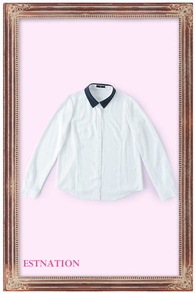 落ち感のあるツートーンのシャツはマニッシュにもレディライクにも落としこめる。<br /><br />シャツ　1万5750円（D ESTNATION｜D エストネーション）<br /><br />ESTNATION｜エストネーション<br />Tel. 03-5159-7800