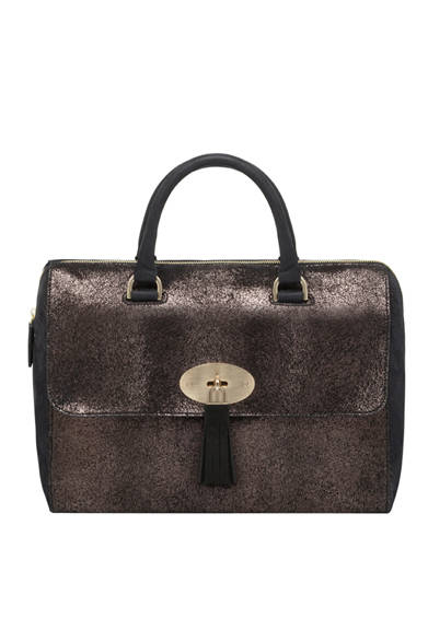 <strong>MULBERRY│マルベリー Del Rey in Bark Brown Metallic Fur Print</strong>