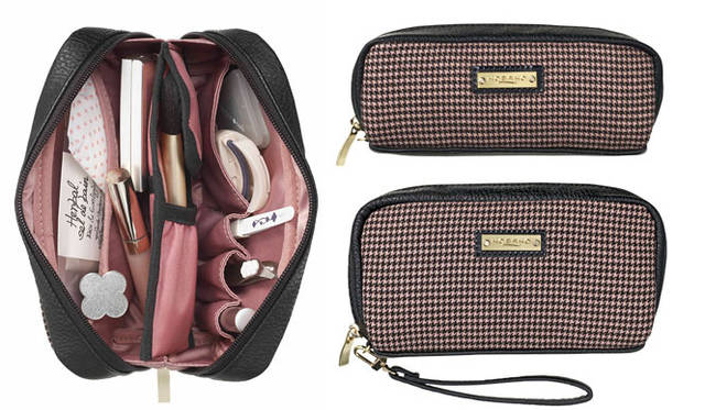 　メイクポーチ　上／ポーチS 3465円、下／ポーチM 4200円（KOBAKO）