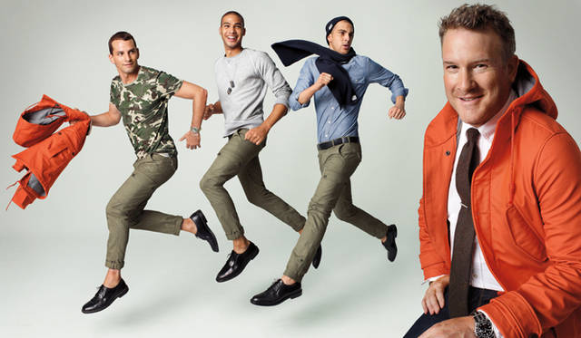 <strong>Gap｜ギャップ</strong>　「Todd Snyder（トッド スナイダー）」カーゴパンツ9900円、ベルト5900円、スカーフ5900円、ビーニー4900円