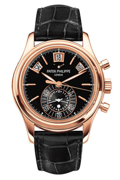 完全自社開発・製作クロノグラフ・ムーブメント「キャリバーCH 28-520 IRM QA 24H」を搭載する「5960」は、新作となるローズゴールド・モデルを発表。高い視認性を誇るブラック、またはホワイトを文字盤にあしらえ、同心円模様の入ったクロノグラフ・サブダイヤルと見事な一体感をつくりだしている。<br /> <br /><strong>年次カレンダー搭載クロノグラフ 5960 </strong><br />688万8000円<br />自動巻き、40.5mm、ローズゴールド、曜日、日付、月、60分計、12時間計一体型クロノグラフ・サブダイヤル、3気圧防水<br /> <br />パテック フィリップ ジャパン・インフォメーションセンター<br />Tel. 03-3255-8109 <br />http://www.patek.com