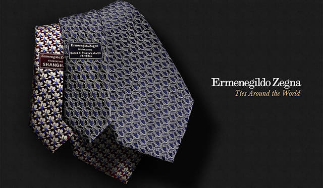 <strong>Ermenegildo Zegna｜エルメネジルド ゼニア</strong>　「Ties Around The World （タイ・アラウンド・ザ・ワールド）」限定ネクタイシリーズ
