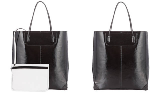 <strong>ALEXANDER WANG│アレキサンダー ワン</strong>　Prisma tote BLK / WHT Straw printed / rubberized calf (ステージ限定）7万7700円