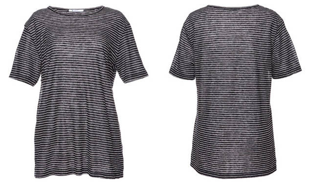 <strong>ALEXANDER WANG│アレキサンダー ワン</strong>　LINEN STRIPE TEE (ステージ限定色） 1万1500円