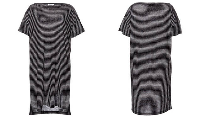 <strong>ALEXANDER WANG│アレキサンダー ワン</strong>　LINEN STRIPE BOATNECK TUNIC DRESS（ステージ限定色）1万3650円