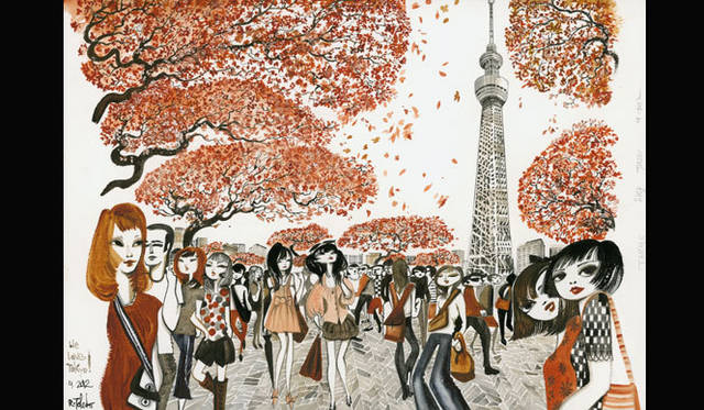 <strong>LOUIS VUITTON│ルイ・ヴィトン</strong>　「ルイ･ヴィトン シティ･ガイド 東京2013」からルーベン・トレドのイラスト