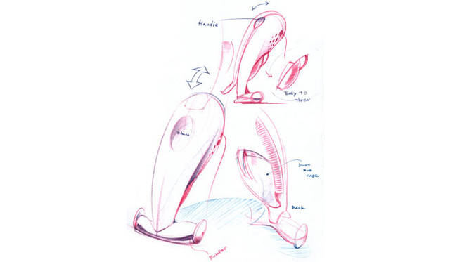 <strong>柳本浩市×田子 學対談</strong>　エレクトロラックス社でのデザイン検討時のスケッチ 