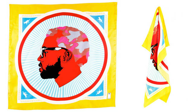 <strong> A Three Legged Dog</strong>　「ATLD」 YEZY(Kanye West) Silk twill scarf 2万7090円（90×90cm）