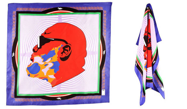 <strong> A Three Legged Dog</strong>　「ATLD」 ROZE (Rick Ross) Silk twill scarf 2万7090円（90×90cm）
