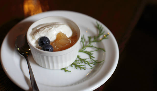  「カフェ・リトルオーク」で注文できるパンナコッタ