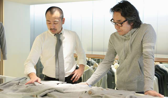  From the left LOOPWHEELER founder, satoshi Suzuki and RUMORS director Hiroyuki Matsumoto