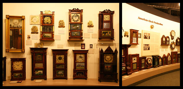 <strong>HAMILTON｜ハミルトン</strong>　<br />アメリカの家庭に広まった置き時計。ガラス部分の装飾が当時を想わせる。