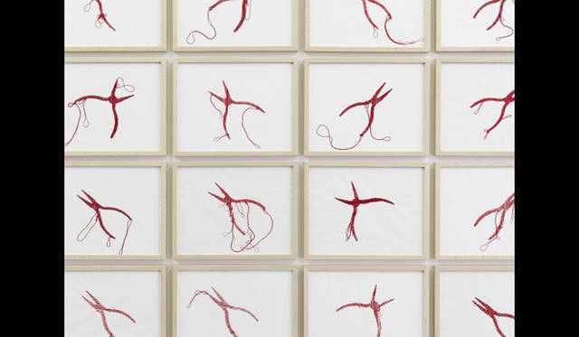 <strong>RAT HOLE GALLERY｜ラットホールギャラリー</strong>　Monica Bonvicini　NeedleKnows, 2012　Embroideries on paper　21.7 x 28 cm (23 x 29.7 cm framed)　Courtesy of the artist © Monica Bonvicini, VG Bild-Kunst, Bonn