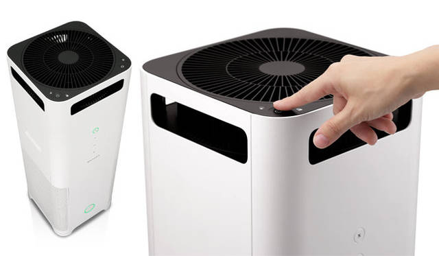 <strong>BALMUDA｜バルミューダ</strong>　空気清浄機「JetClean」　送風部分のグリーンファンは、扇風機のノウハウを活用