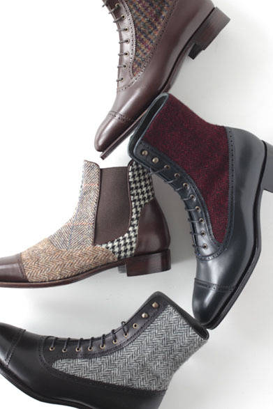 　ブーツ各5万8000円（ペルフェット／阪急メンズ東京）