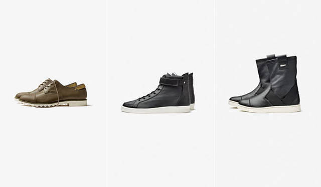 　「adidas SLVR」2012-13年秋冬コレクション　左／SLVR BROGUE LACE 2万2995円、中／SLVR CUPSOLE HI 2万580円、右／SLVR CUPSOLE WORKBOOT 2万4150円