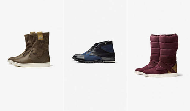 　「adidas SLVR」2012-13年秋冬コレクション　左／SLVR CUPSOLE WORKBOOT 2万1735円、中／SLVR DESERT LACE 2万1735円、右／SLVR SNOW BOOT 2万2995円