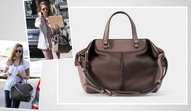 　（左）ジェシカ・アルバ＆ミキバッグ　（右）ミキバッグ[W38×H33×D15cm] 18万7950円