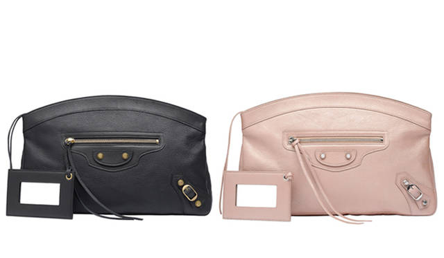 <strong>BALENCIAGA｜バレンシアガ</strong>　クラッチバッグ「PREMIER」 [W34×H22×D7 cm]  各10万7100円　※ピンクカラー「ROSE」は直営店限定