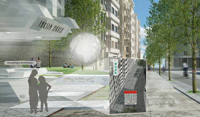 <strong>Audi Urban Future Initiative｜アウディ アーバン フューチャー イニシアティブ</strong><br />イスタンブルをテーマとしたスーパープール（Superpool）によるイメージ。路上に生活を取り戻す