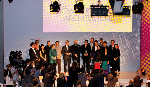 <strong>Audi Urban Future Initiative｜アウディ アーバン フューチャー イニシアティブ</strong><br />受賞セレモニーの様子