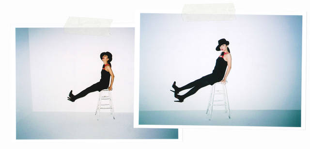 <strong>GIORGIO ARMANI｜ジョルジオ アルマーニ</strong><br />シックかつドラマチックに。自由奔放に生きるロカビリーガールのように。ドレス 22万500円、ハット 27万3000円、靴 8万9250円（すべてジョルジオ アルマーニ／ジョルジオ アルマーニ ジャパン Tel. 03-6274-7070）