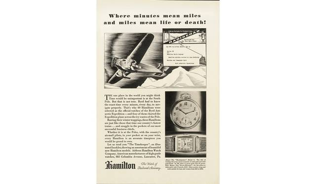 　1920～1940年代のハミルトンの広告