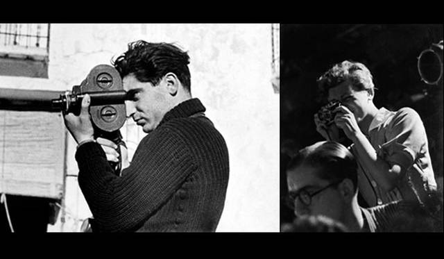 <strong>ART｜『ロバート・キャパ／ゲルダ・タロー　二人の写真家』 </strong>　左）ゲルダ・タロー「ロバート・キャパ、セゴビア戦線」 1937年　ゼラチン・シルバー・プリント，ICP蔵，©ICP　右）撮影者不詳「ゲルダ・タロー、グアダラハラ戦線」 1937年7月 ゼラチン・シルバー・プリント，ICP蔵，©ICP