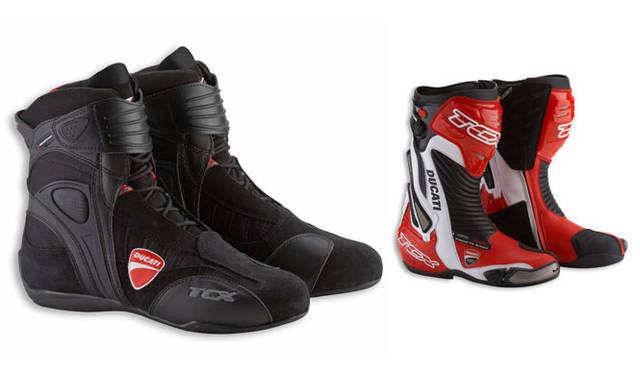 <strong>Ducati｜ドゥカティ</strong>　TCX Ducatiライディングブーツ・コレクション　左／「Strada 13」3万7695円、右／「Ducati Corse 13」5万2395円