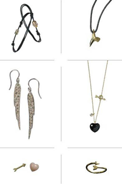 <strong>BARNEYS NEW YORK｜バーニーズ　ニューヨーク</strong>　「FINN」　左角から（時計回りに）ブレスレット5万5650円、13万3350円、ネックレス7万5600円、17万5350円、リング8万7150円、ピアス7万9800円、65万1000円（すべてバーニーズ エクスクルーシヴ）