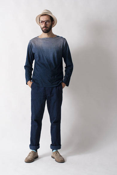 <strong>FUJITO｜フジト</strong>　2013春夏コレクション　Basque Shirts1万6800円、Wide Trousers2万4150円、Straw Hat9450円