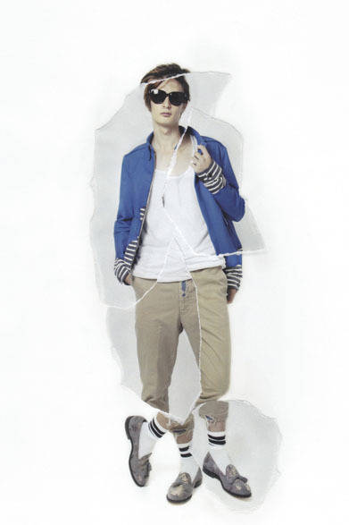 <strong>doublet｜ダブレット</strong>　2013春夏コレクション　アウター 13万4400円、パンツ 3万3600円、シューズ 6万900円