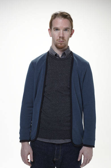 <strong>FLISTFIA｜フリストフィア</strong>　2013春夏コレクション　Piping Cardigan 1万1970円、Crew Neck Sweat 9975円、Long Sleeve Shirts 1万5750円