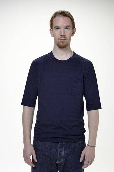 <strong>FLISTFIA｜フリストフィア</strong>　2013春夏コレクション　Indigo 2/3 Sleeve T-Shirt 8925円