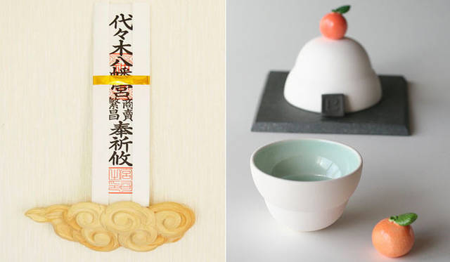<strong>kokokashiko.jp｜ここかしこ</strong>　左／「雲棚」、右／「ぐいのみ鏡餅」
